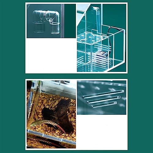 Fish Bowl Vase Ecological Fish Tank Desktop Breeding Hatching Special Fish Tank Isolation Box Circulating Water Filtration Pump Home Office Desktop Aquarium Ornaments Small Fish Tank Starter Kit