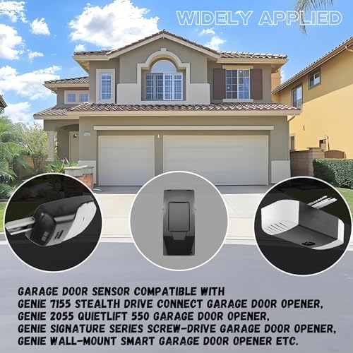 Garage Door Sensors Bracket, Replacement for Genie/Overhead Garage Door sensors, GSTB-R STB-BL Garage Sensor for Genie Garage Door Openers Manufactured After 1993，Includes Sender & Receiver & Bracket.