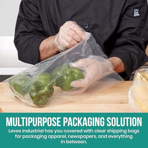 Levex - 3" x 8" (1000 Count) Open End Flat Top - 3-Mil Heavy Duty Clear Poly Bags for Packaging, Shipping, Storage & Food (Bags Do Not Have a Seal or Prints) - size: 3" x 8" (1000 Pack)