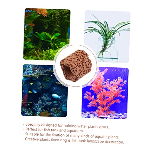 10Pcs Durable Fixed Ring for Water Plants Creative Pottery Decor Holder for Fish Tank for Aquatic Plant Cultivation and Freshwater Landscape Decoration