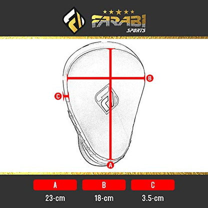 Farabi Curved Focus Mitts - Boxing Mitts for MMA, Sparring Training, Target Punching Mitts and Pads - color: Black-Pink