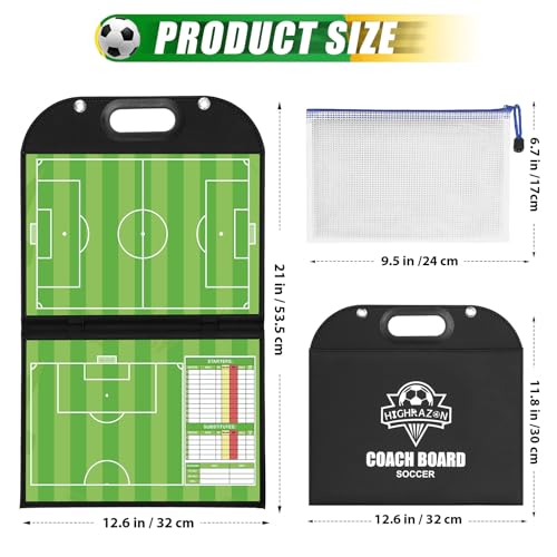 Magnetic Coaching Board Foldable Dugout Display with Carry Handle - style: Soccer