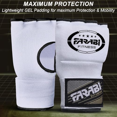 FARABI Kids Hybrid Boxing Inner Gloves Punching Boxing Gloves - color: White