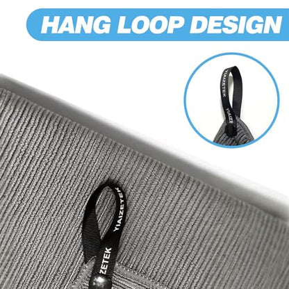 Microfiber Gym Towels with Snap Straps, Yoga Towel for Home and Gym, 16 Inch x 28 Inch, 6 Pack (Grey, 16" x 28") - color: Grey