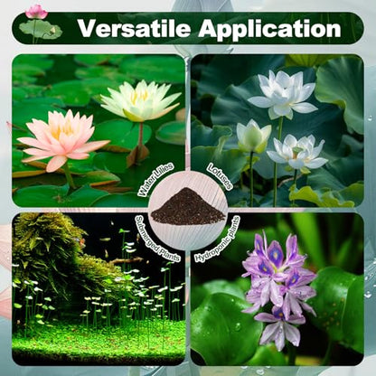 Aquatic Plant Soil for Water Lily & Lotus – Clay-Based, Nutrient-Rich Pond Plant Growing Medium, Ideal for Small Ponds & Water Gardens, Safe for Fish & Aquatic Life 4LB