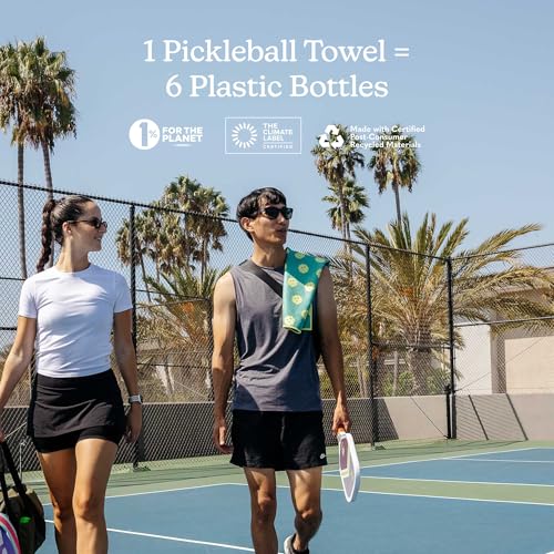 Nomadix Pickleball Towel, Microterry Quick-Dry Sweat and Sport Towel, Odor-Resistant, Ultra Absorbent, Sand and Hair Resistant, Lightweight Recycled Material, Durable, 30″×16″ (Green) - color: Green