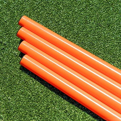 FORZA Agility Poles & Clips | Create Your Own Hurdles - 8 Color Options - color: Orange, style: Poles Only