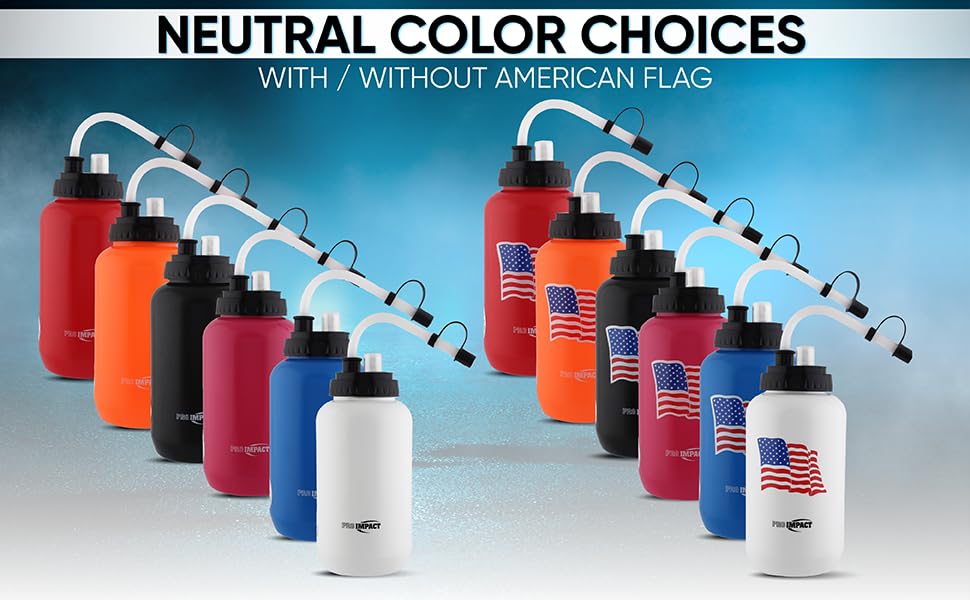 Squeezable Water Bottle with Bendable Long Straw and Spray cap - LDPE BPA Free Plastic - Hydration for Baseball Hockey Gym MMA Yoga Boxing Cycling Softball Football Lacrosse (35.5 Oz.) - color: Pink American Flag