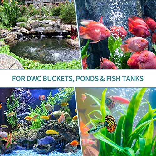 Pawfly Aquarium Air Stone 4 Inch Bread, Fish Tank Air Stone Oxygen Diffuser for Air Pump Fish Tank Bucket Pond and DWC Reservoir, 2 Pack