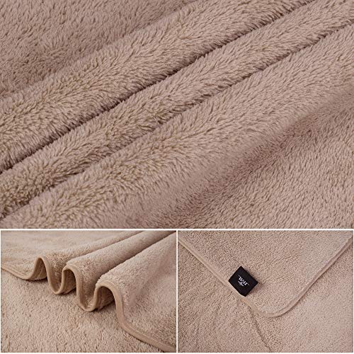 JML Microfiber Bath Towels with Hanging Loop, 30"x60", 2 Pack, Camel - color: Camel, size: 30 in x 60 in