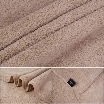 JML Microfiber Bath Towels with Hanging Loop, 30"x60", 2 Pack, Camel - color: Camel, size: 30 in x 60 in