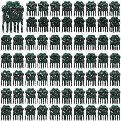 200PCS Garden Plant Orchid Clips Plant Clips Dark Green Plant Orchid Support Clips Garden Orchid Clips for Supporting Stems Vines Stalks Grow Upright