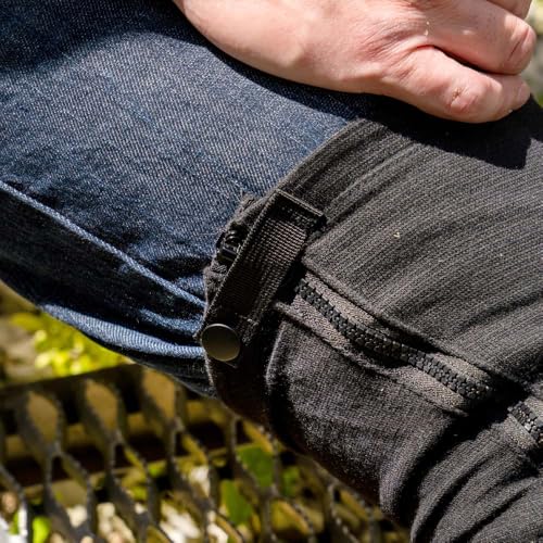 Klein Tools 60850 Tough-Flex Knee Sleeves for Work, Construction, Low-Profile Sleeve with Zipper, Gel-Like Foam, Black, XL/XXL - size: XL/XXL