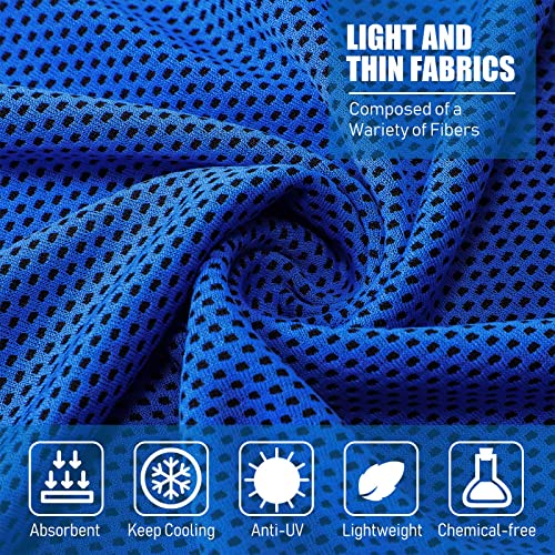 BBTO 100 Pack Cooling Towel Bulk - color: Blue Gray, size: 32 x 12 Inch