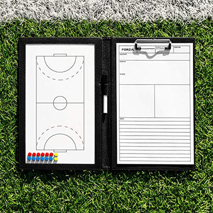FORZA Magnetic Coaching Board | A4 Double-Sided Tactics Folder with Magnetic Markers, Pen & Eraser [13 Sport Options] - style: Handball