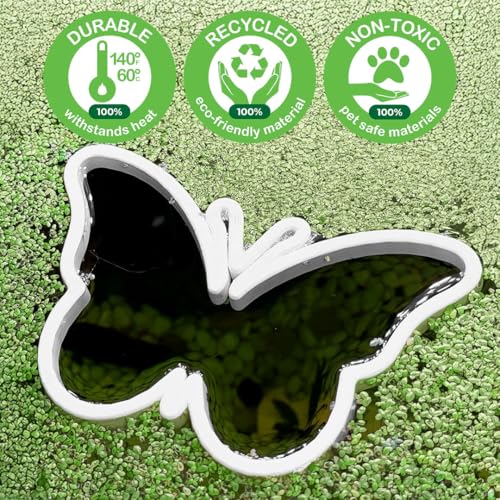 Fish Feeding Portals for Betta & Aquariums | Floating Food Rings & Breathing Windows (Bow Shape) (White)