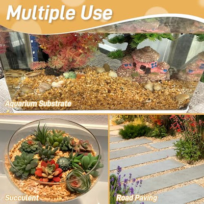 45Lb 1/5Inch Natural Pea Gravel for Landscaping,Decorative Aquarium Gravel,Terrarium Rocks for Fish Tank Stones for Vases Filling DIY Project Garden Indoor Outdoor