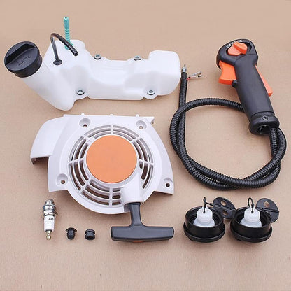 Patio, Lawn & Garden Pull Recoil Starter Gas Fuel Tank Cap Throttle Cable/W Switch Kit for FS120 FS200 FS250 Trimmer Brush Cutter Outdoor Powertool Parts & Accessories