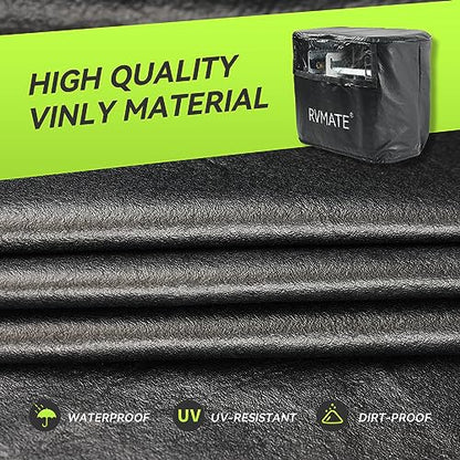 RV Propane Tank Cover, Waterproof, Anti-UV, Black Camper Propane Tank Cover, Fits 20LB Dual Propane Tanks, for RV/Trailer/Camper Accessories