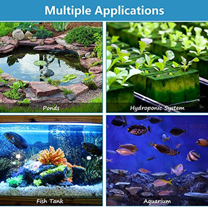 Mudder 4 Pieces Round Air Stone Disc Hydroponics Pump Bubble Diffuser Release Tool for Aquarium with 12 Pieces Suction Cups Fish Tank Aerator Air Stone Kit