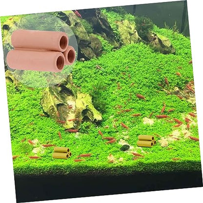 Kisangel Aquatic Plants Mineral Tube for Fish Tank Hollow Moss Holder for Cultivating Shrimp and Aquatic Plants Design