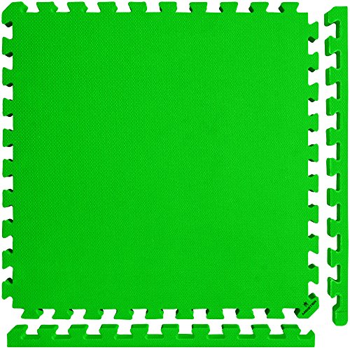 Meister X-Thick 1.5" Interlocking EVA Foam Mats - GN - 25 Tiles (100 Sqft) - color: Green, size: 25 Tiles (100 Sqft)