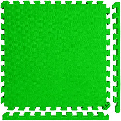 Meister X-Thick 1.5" Interlocking EVA Foam Mats - GN - 16 Tiles (64 Sqft) - color: Green, size: 16 Tiles (64 Sqft)