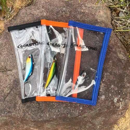 Clear PVC Fishing Lure Wraps 4/10 Pack See-through Lure Covers Durable Fishing Hook Bait Storage Protectors Keeps Children, Pets and Fishermen from Sharp Hook 2 Size (4Pcs(2M+2L), Orange)