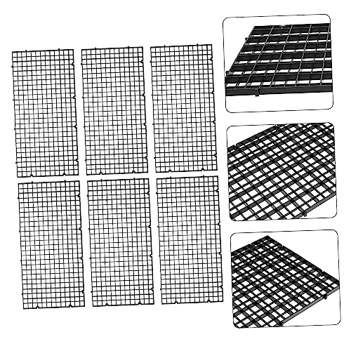 POPETPOP 6pcs Aquarium Filtration Plates Plastic Fish Tank Mesh Isolation Net for Filtration and Divider Use