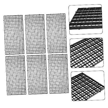 POPETPOP 6pcs Aquarium Filtration Plates Plastic Fish Tank Mesh Isolation Net for Filtration and Divider Use