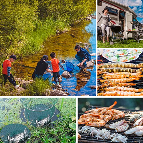 Crab Spring Trap 2 pcs - Bait Trap for Lobster, Crawfish, Shrimp, Portable Folding Collapsible Fishing Traps Nets Fishing Accessories - style: 2pcs X Spring Trap - Large