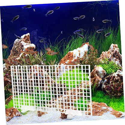 Happyyami 1set Fish Tank Divider Panel Aquarium Isolation Grid for Water Circulation Includes Semi Plates and