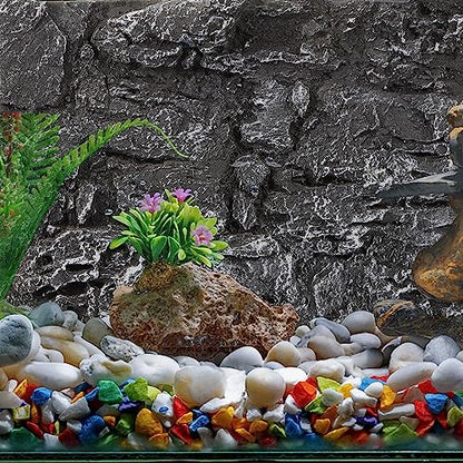 FOMIYES Aquarium Background 3D Fish Tank Background 45X30X5CM Reptile Tank Backdrop