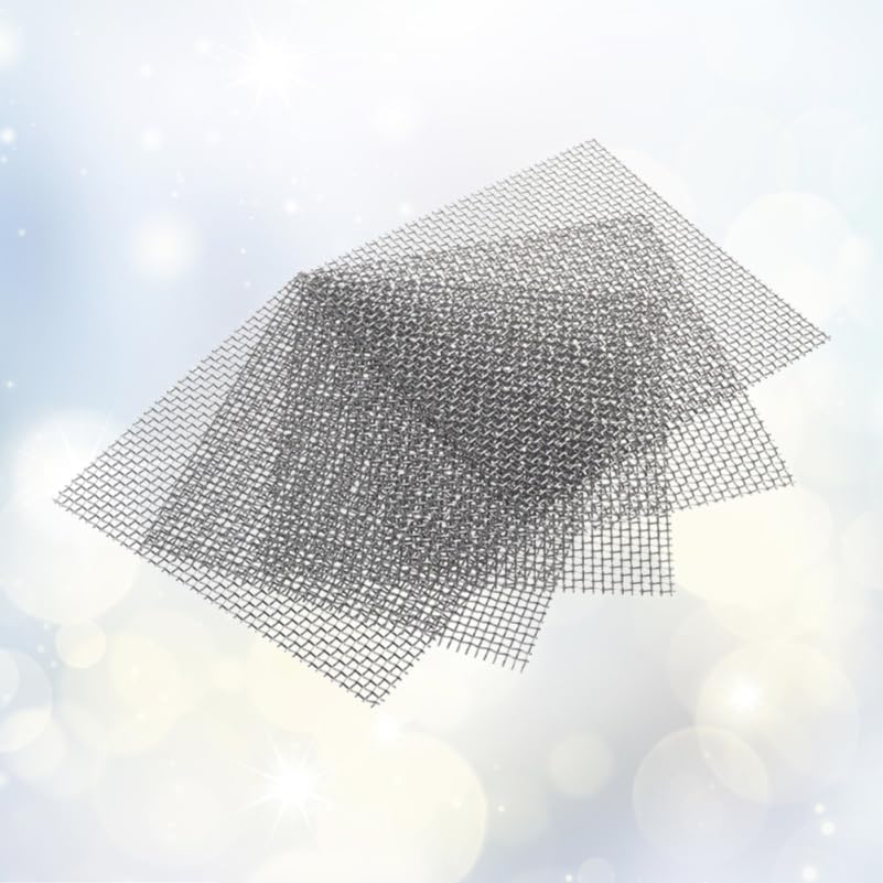 ULTECHNOVO 304 Stainless Steel Wire Mesh Pad for Aquarium Moss Net Water Grass Plant Fixed Net Tear Resistant Mesh for Fish Tank Decoration 3.14X3.14X0.03 Inches 10 Pack