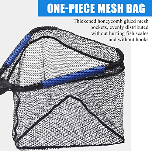 Floating Telescopic Folding Net with 7 Inch Pliers & Lip Gripper - Kids Fishing Net with Foldable Sand Bucket & Fishing Gear Accessories