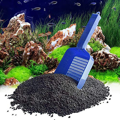 HERCHR Aquarium Fish Tank Garden Sand Scraper 2Pcs Gravel Strainer Shovel Clean Tool Cleaning Pan Scoop Shovel for Aquarium Water Leaking Sand