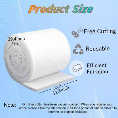 Aquarium Filter Pad 39.4 x 11.8in Aquarium Filter Media for Crystal Clear Water Fish Tank Ponds Garden Saltwater Fershwater Plant Trutle