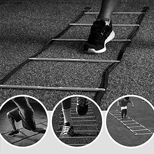 Agility Ladder Fixed Agility Training Ladder, Speed Training Equipment,Fitness Jumping Ladder Footwork Sport Equipment,Multiple Models are Available(Size:5.1M) - size: 5.1M