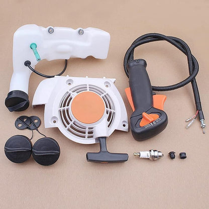 Patio, Lawn & Garden Pull Recoil Starter Gas Fuel Tank Cap Throttle Cable/W Switch Kit for FS120 FS200 FS250 Trimmer Brush Cutter Outdoor Powertool Parts & Accessories