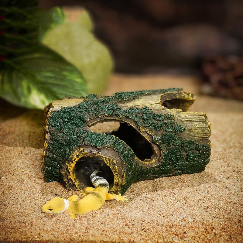 1PC Fish Tank Decoration Landscaping Aquarium Scenery Resin Crafts Decoration Wooden Barrel Wood Tree Debris Escape Bucket Spider Scorpion Lizard Shelter Decoration Reptile