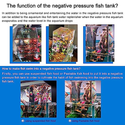 Negative Pressure Aquarium Fish Tank Cool Fish Tank Aquarium Water replenishers Water Level auto-Refill Maintenance