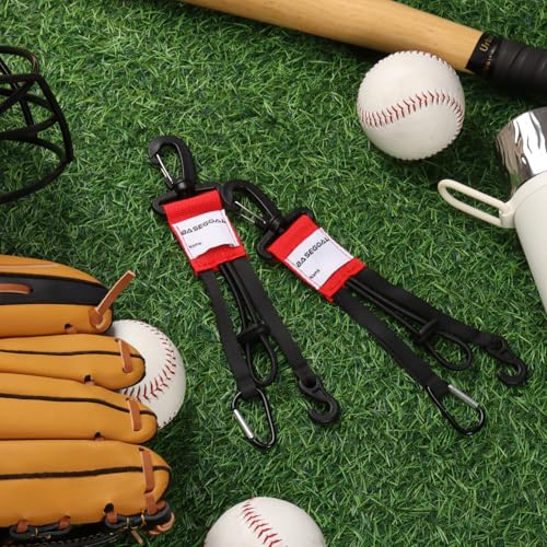 BaseGoal 3 in 1 Baseball Dugout Organizer Accessories,Bag Holder for Fence - color: Red