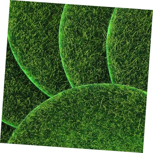 TOYANDONA 8pcs Round Artificial Grass Mats Fake Turf for Miniature Garden Lifelike DIY Grass Pad Moss Decorative Turf Wall Mat Faux Plants Indoor Zen Decor