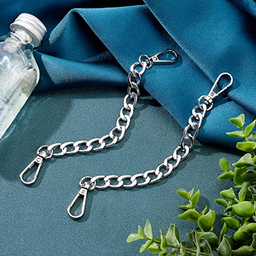 PH PandaHall Silver Purse Extender Chain, 8 Inch, 2pcs Bag Chain Strap - color: Silver, size: 7.8 Inch