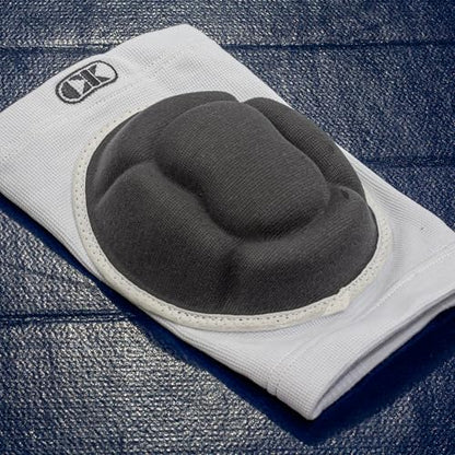 Cliff Keen Impact Bubble Wrestling Knee Pad (White/Charcoal) - color: White / Charcoal