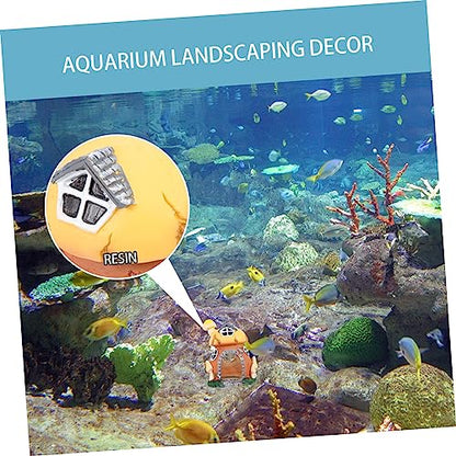 DOITOOL 5pcs Mushroom House Aquarium Decor Resin Fish Hideout for Shrimp and Fish Safe Material Underwater Shelter for for Any Aquarium