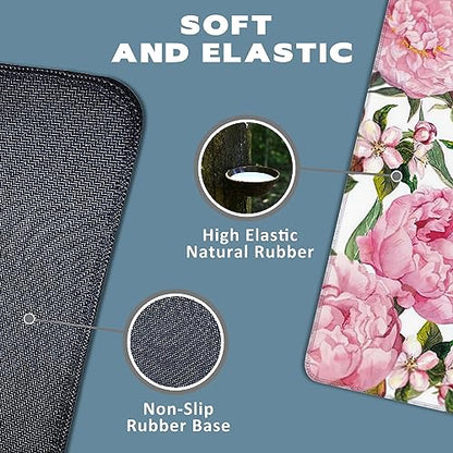 Large Mouse Pad Peony Flowers and Sakura Extended Gaming Mouse Pad Desk Mat Stitched Edges Mousepad Non-Slip Rubber Base Keyboard Pad for Laptop Computer PC 35.4 x 15.7 inches