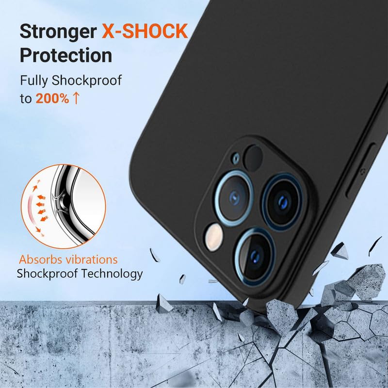 for Unihertz 8849 Tank 3 Pro Case with 360 Degree Rotation Finger Ring Kickstand, Black Shockproof Silicone Cover Ultra-Thin Soft TPU Bumper Phone Case for Unihertz 8849 Tank 3 Pro (6.79")