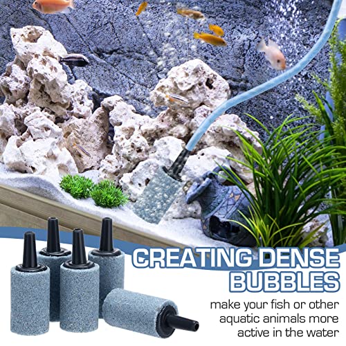 100 Pieces 1 Inch Air Stone Cylinder Air Pump Aquarium Air Stone Accessories Aerator Diffuser for Small Buckets Nano Fish Tank Hydroponics