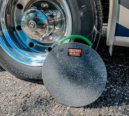 Mytee Products (4 Pack) Round Outrigger Pad 15" Diameter, 1.5" Thick, 50,000 lbs WLL, RV Pads, Lightweight, Stackable, Waterproof, Unbreakable, Ergonomic Handle - size: 4 - Pack